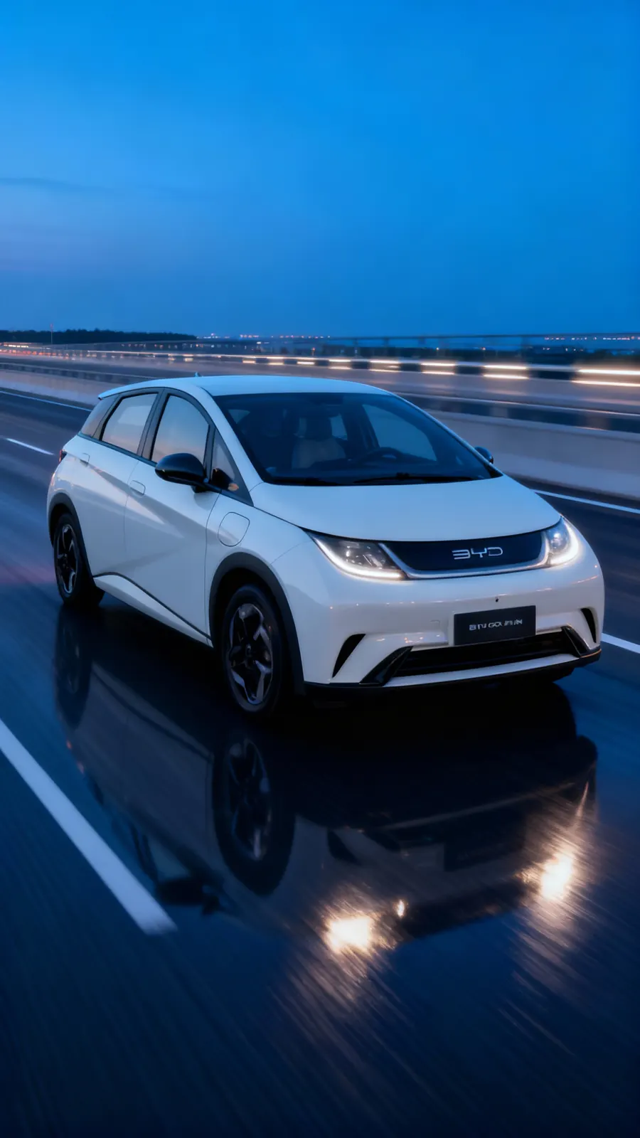 BYD Dolphin em rodovia